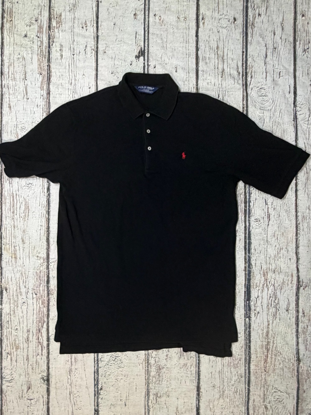 Polo Golf Ralph Lauren Preppy Country Club Tennis Black Shirt
